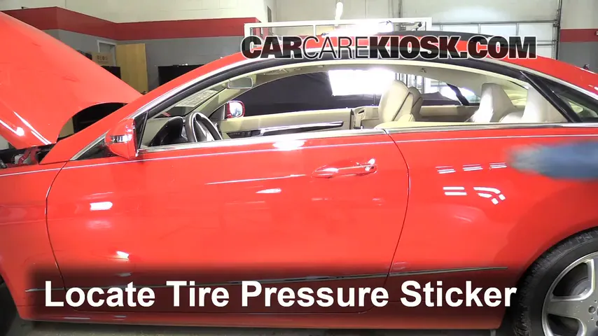 2010 Mercedes-Benz E350 3.5L V6 Coupe (2 Door) Tires & Wheels Check Tire Pressure